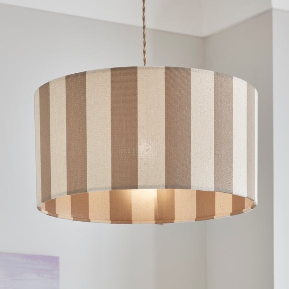 Beatrice Stripe Shallow Drum Lamp Shade - image 1