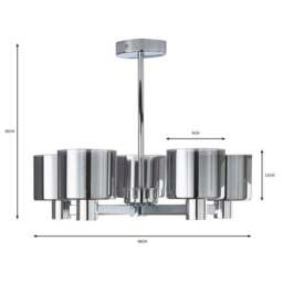 Erin 5 Light Semi Flush Ceiling Light - thumbnail 6