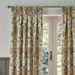 Morris & Co. Cray Chenille Pencil Pleat Curtains - thumbnail 1