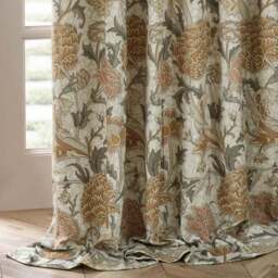Morris & Co. Cray Chenille Pencil Pleat Curtains - thumbnail 4