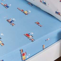 Set of 2 Little Trains Fitted Sheets - thumbnail 1