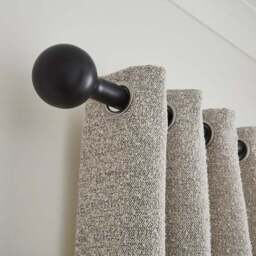 Contemporary Ball Fixed Metal Curtain Pole with Rings - thumbnail 4