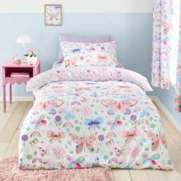 Painted Butterfly Duvet Cover and Pillowcase Set - thumbnail 1