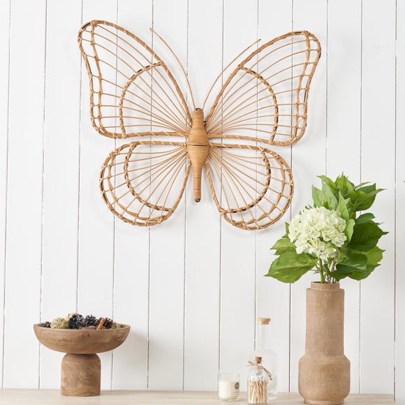 Natural Rattan Butterfly Wall Art - image 1