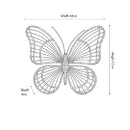 Natural Rattan Butterfly Wall Art - thumbnail 6