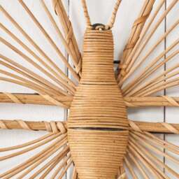 Natural Rattan Butterfly Wall Art - thumbnail 2