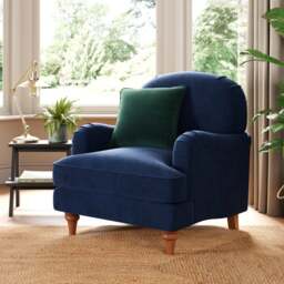 Beatrice II Matte Velvet Armchair - thumbnail 1
