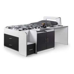 Cookie Cabin Bed, White & Grey - thumbnail 2