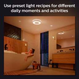 Philips HUE Xamento Large Smart LED Bathroom Flush Ceiling Light - thumbnail 6
