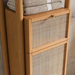 Arden Bamboo Tallboy Storage Unit - thumbnail 4