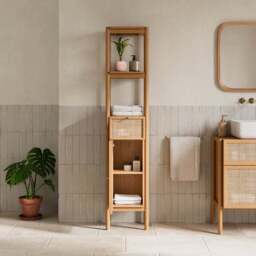 Arden Bamboo Tallboy Storage Unit - thumbnail 2
