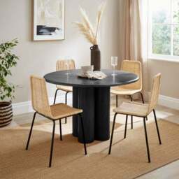 Brodie Set of 2 Dining Chairs, Natural Rattan - thumbnail 2