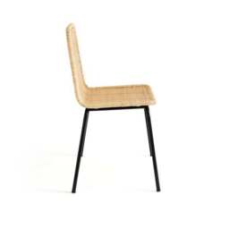 Brodie Set of 2 Dining Chairs, Natural Rattan - thumbnail 6