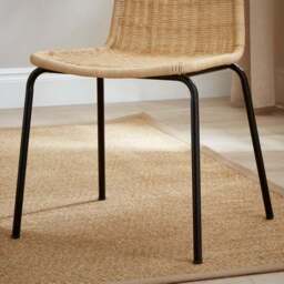 Brodie Set of 2 Dining Chairs, Natural Rattan - thumbnail 3