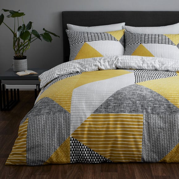 Catherine Lansfield Larsson Geo Reversible Duvet Cover and Pillowcase Set - image 1