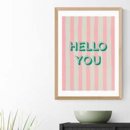 East End Prints Hello You Striped Print - thumbnail 1