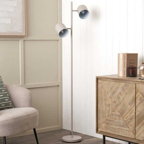 Pacific Lifestyle Finn Metal Cloche Two Head Floor Lamp - image 1