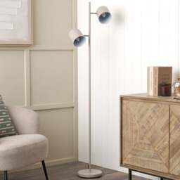 Pacific Lifestyle Finn Metal Cloche Two Head Floor Lamp