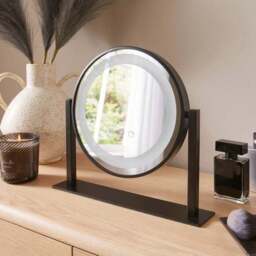 Round Light Up Dressing Table Mirror - thumbnail 2