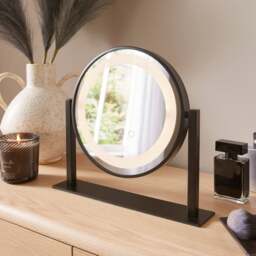 Round Light Up Dressing Table Mirror - thumbnail 1