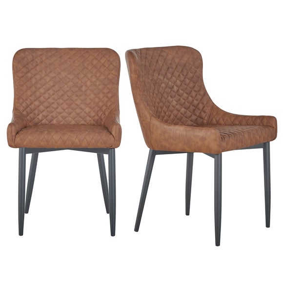 Set of 2 Montreal Dining Chairs, Faux Leather - image 1