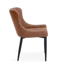 Set of 2 Montreal Dining Chairs, Faux Leather - thumbnail 4