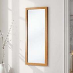 Yearn Simple Oak Effect Bevelled Wall Mirror - thumbnail 2