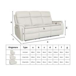 Aspire Kingsmere Leather Power Recliner 2 Seater Sofa - thumbnail 6