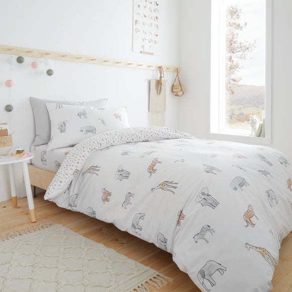 Bianca Zoo Animals 100% Cotton Duvet Cover and Pillowcase Set - image 1