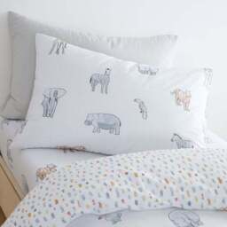 Bianca Zoo Animals 100% Cotton Duvet Cover and Pillowcase Set - thumbnail 2