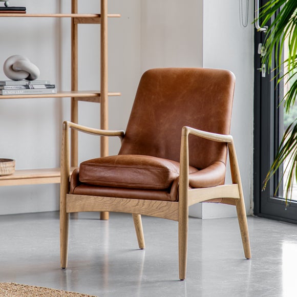 Callar Leather Chair With Arms - image 1