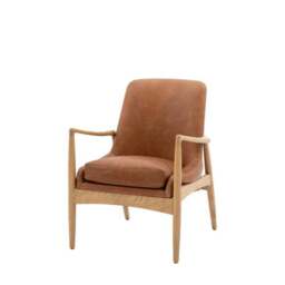 Callar Leather Chair With Arms - thumbnail 5