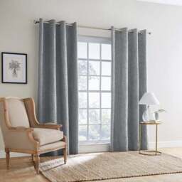 Ensley Chenille Blackout Eyelet Curtains - thumbnail 2