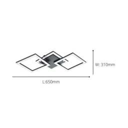 EGLO Paranday-Z Diamonds Large Flush Ceiling Light - thumbnail 3