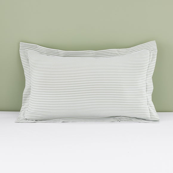 Khai Stripe Sage Oxford Pillowcase - image 1