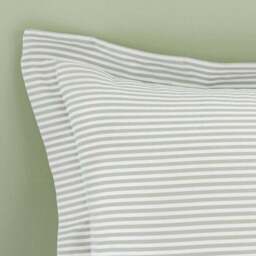 Khai Stripe Sage Oxford Pillowcase - thumbnail 2