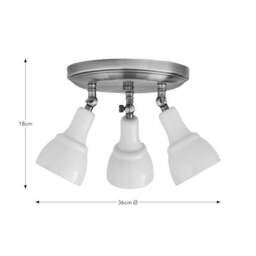 Wybridge 3 Light Semi Flush Spotlight - thumbnail 6