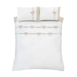 Catherine Lansfield Milo Bow Duvet Cover & Pillowcase Set - thumbnail 5