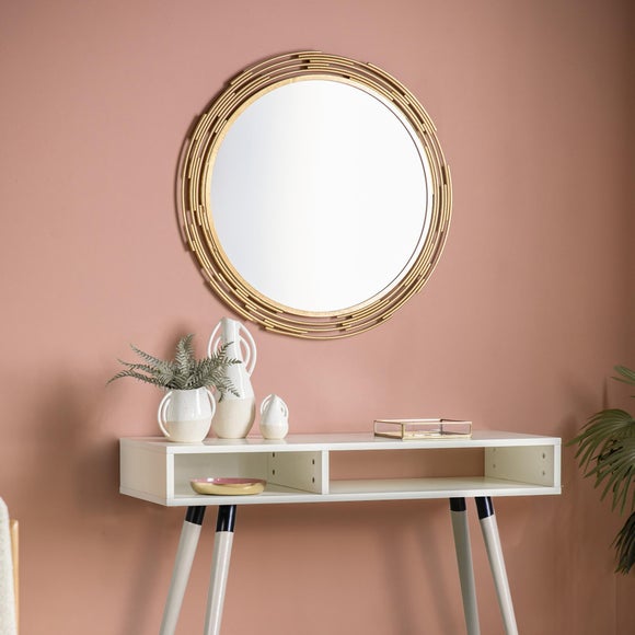 Madeira Art Deco Round Wall Mirror - image 1