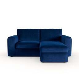Abel Matte Velvet Reversible Corner Chaise Sofa - thumbnail 6