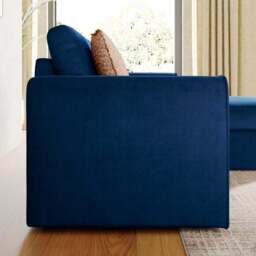Abel Matte Velvet Reversible Corner Chaise Sofa - thumbnail 3