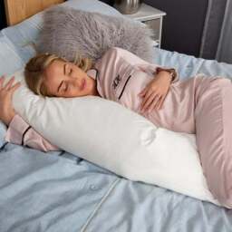 Mother&Baby Organic Cotton Side Sleeper 6ft Pregnancy Support Pillow - thumbnail 3