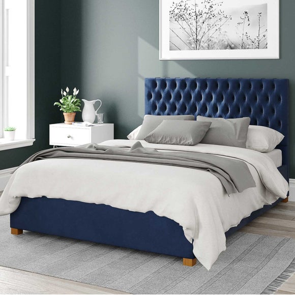 Monroe Plush Velvet Ottoman Bed Frame - image 1