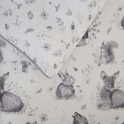 Sketched Woodland 100% Cotton Cot 4 Tog Quilt - thumbnail 2