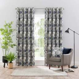 Cai Circle Jacquard Eyelet Curtains - thumbnail 2