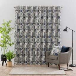Cai Circle Jacquard Eyelet Curtains - thumbnail 4