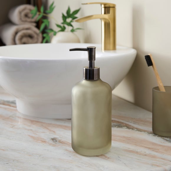 Hotel Small Glass Soap Dispenser - image 1