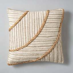 Artisan Jute Abstract Natural Cushion Cover - thumbnail 2
