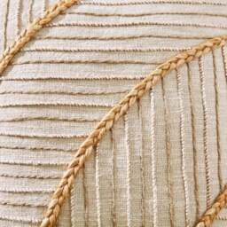 Artisan Jute Abstract Natural Cushion Cover - thumbnail 5