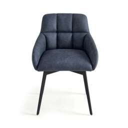 Jase Swivel Dining Chair, Faux Leather - thumbnail 6